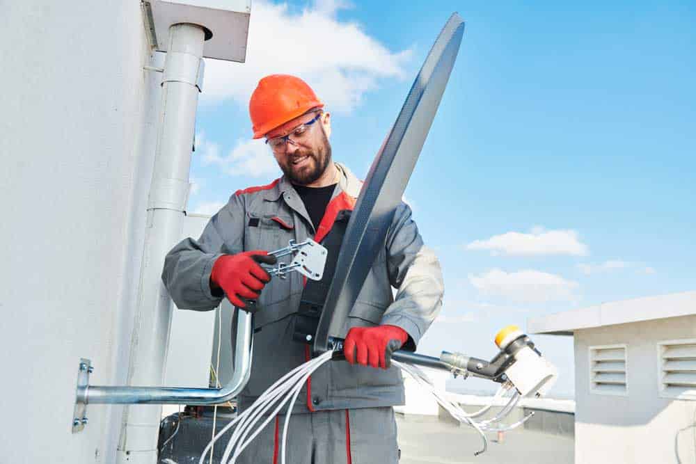 Satellite dish installation