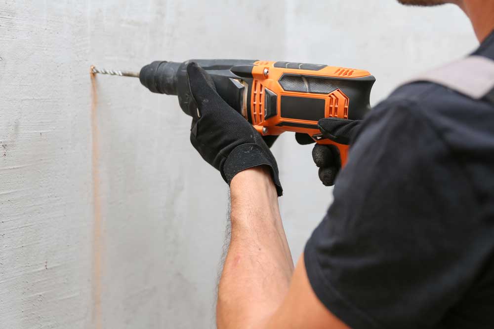Drilling through the wall