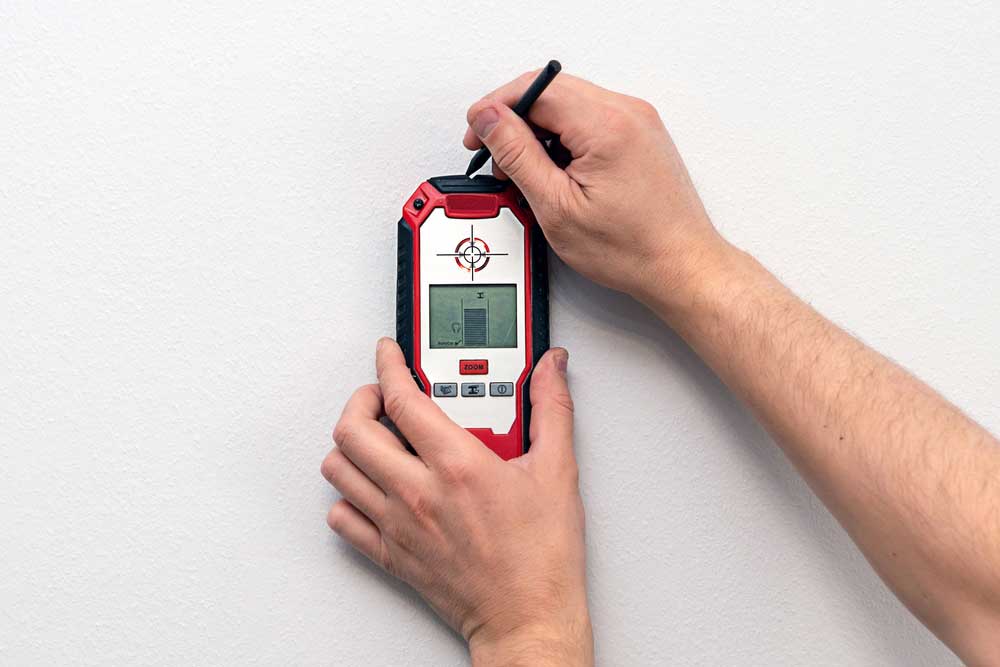Using a stud Finder