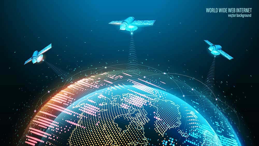 Satellite internet illustration