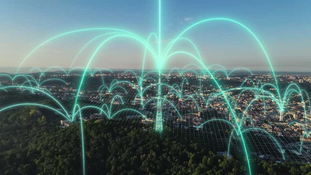 Illustration of connections in a city