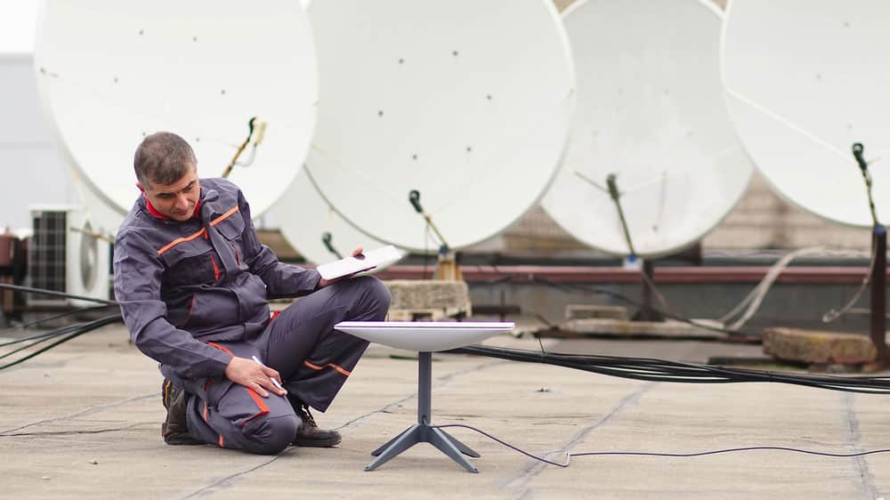 Rectangular Starlink dish