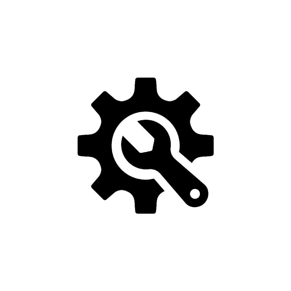 Wrench and gear illustration