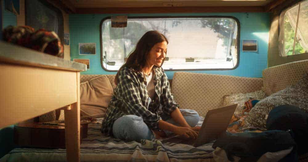 Browsing in an RV.