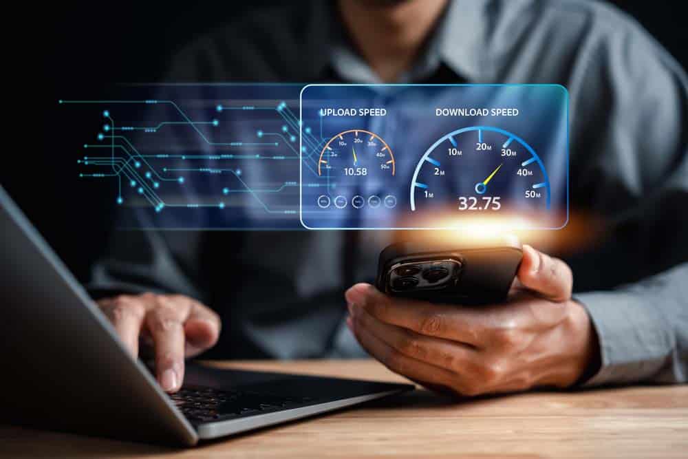 Fast internet connection in a bandwidth network technology