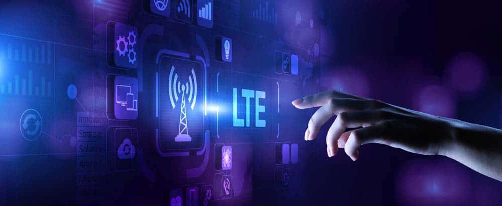 LTE 4G High-speed wireless internet telecommunication concept