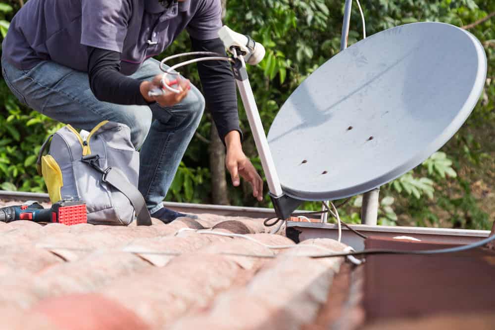 Satellite dish installation