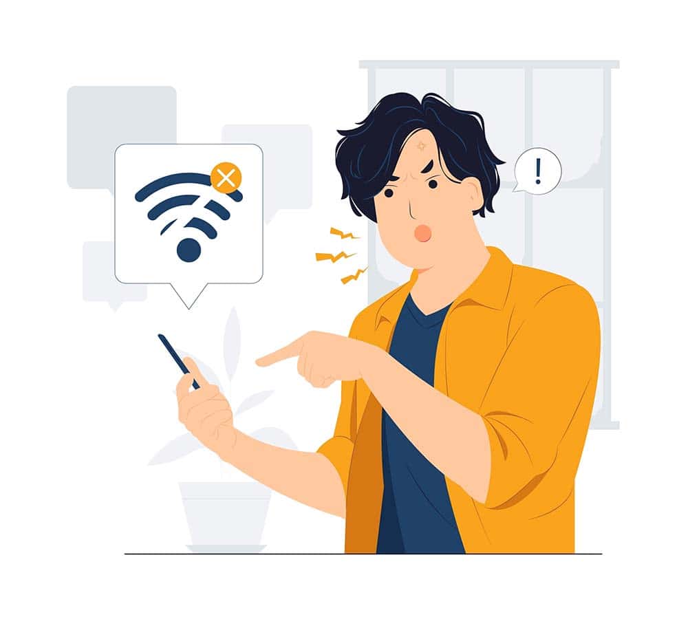 Internet Disconnection Icon.