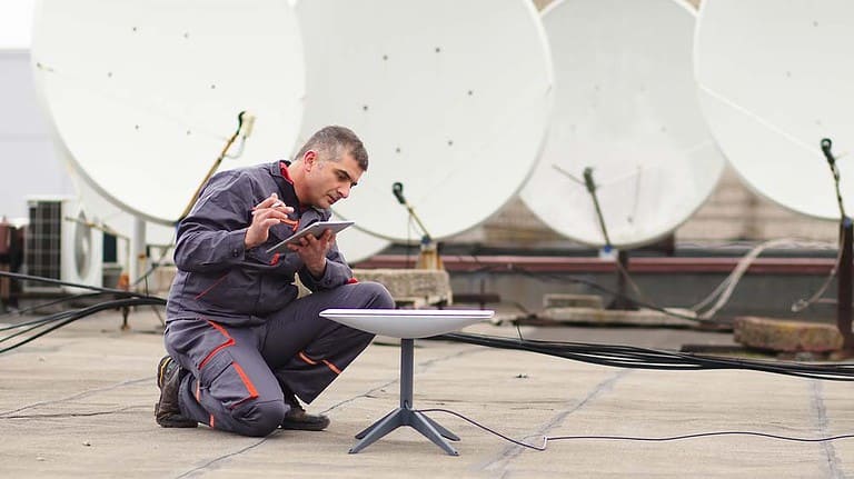 Installing a Starlink antenna on the roof